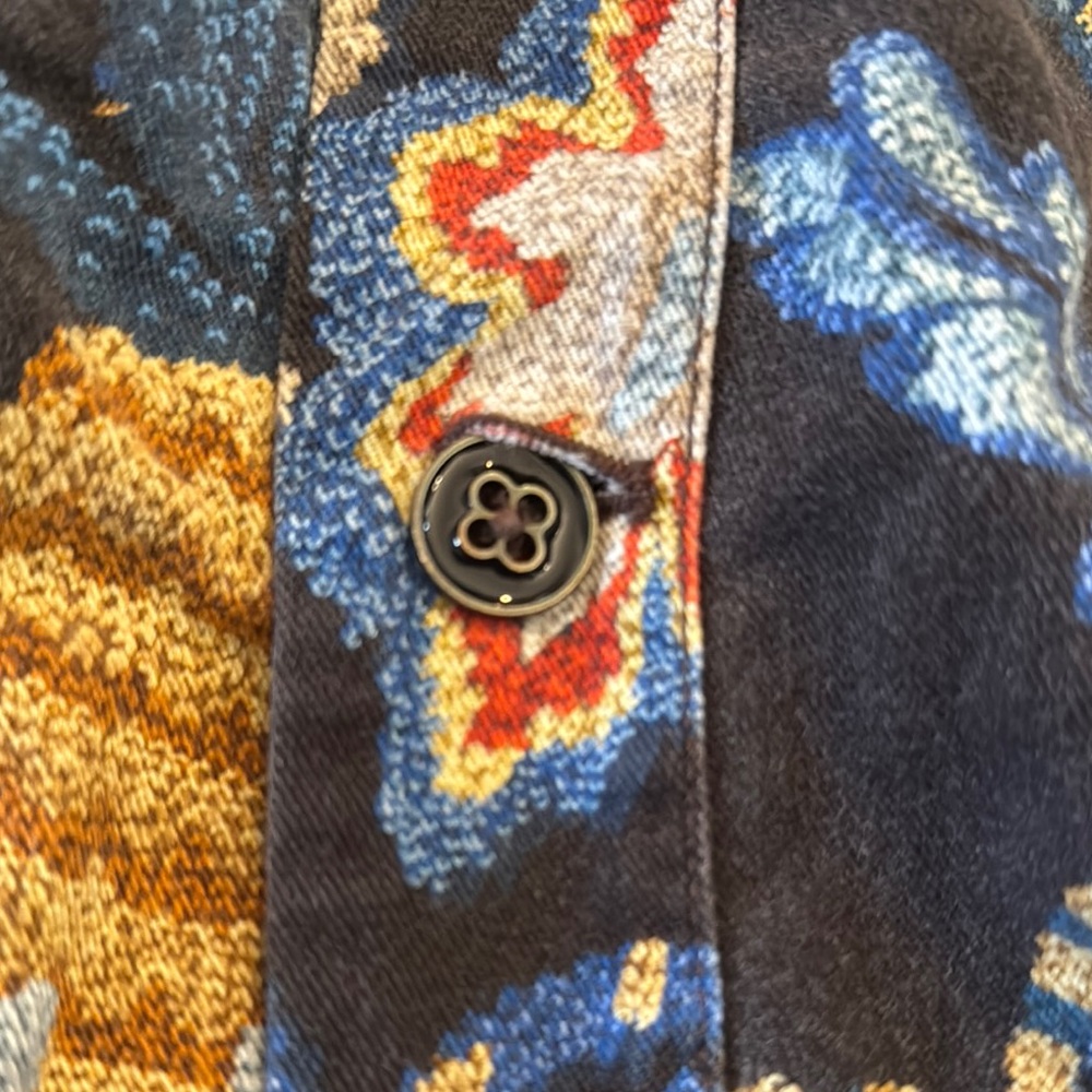 Farm Rio Floral Patterned Denim Jumpsuit - Picture 6 of 13